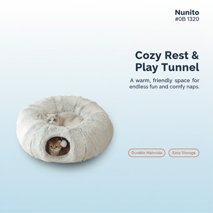 2 In 1 Round Tunnel Cat Beds