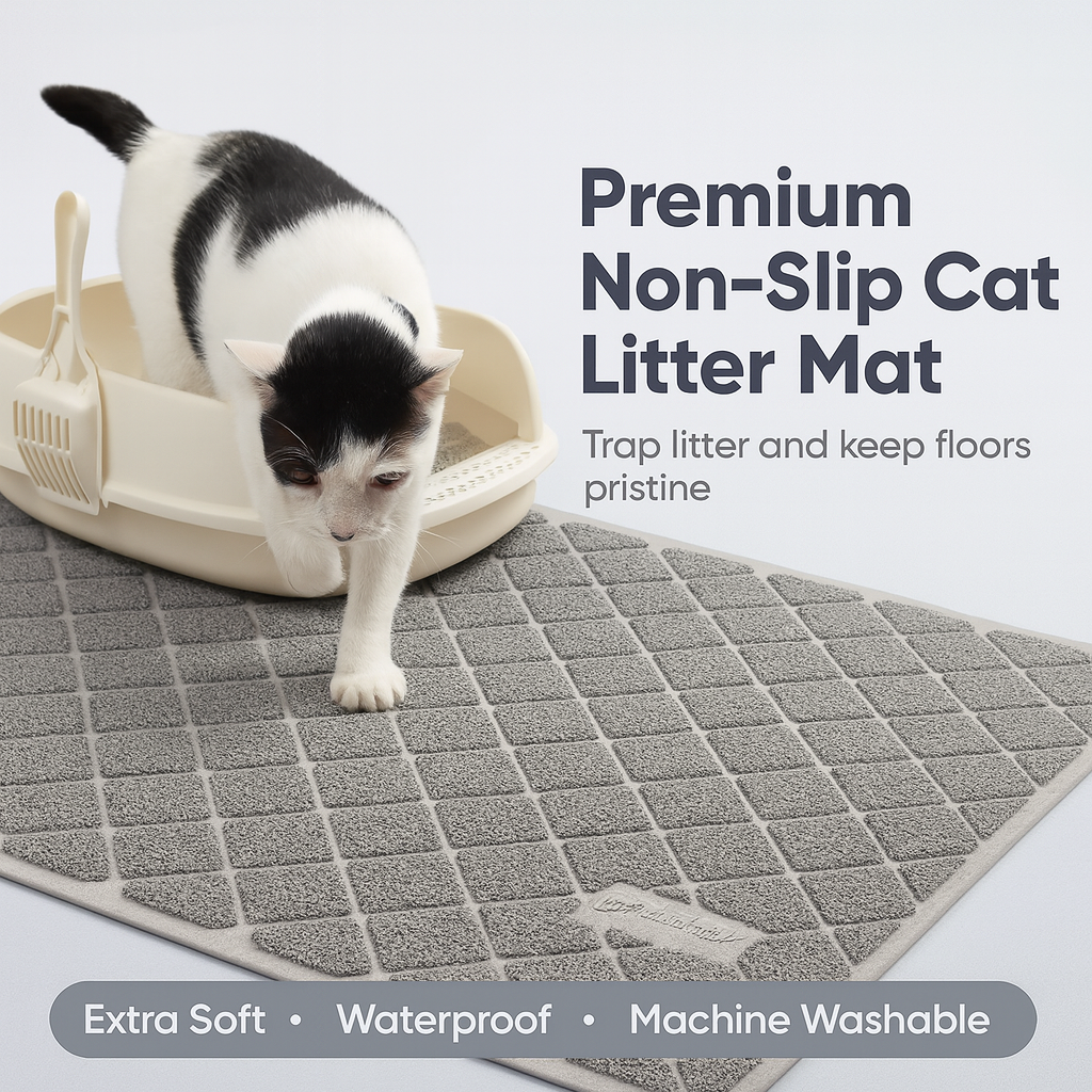 Premium Non-Slip Cat Litter Mat