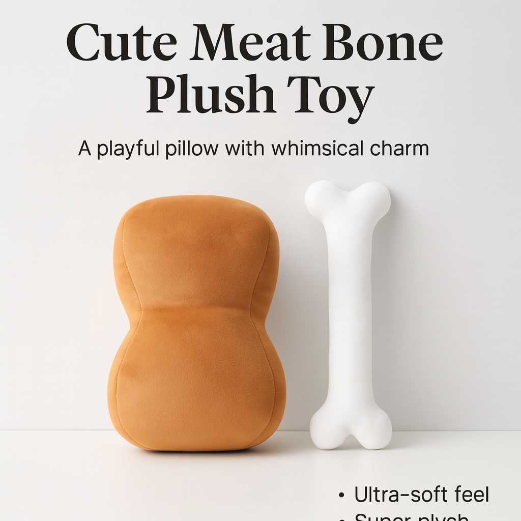 Plush Meat Bone Toy